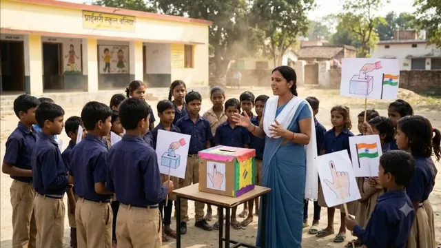 यूपी चुनाव से पहले स्कूलों में गूंजेगा मतदान का संदेश, बलिया के पांच विद्यालयों को जिम्मेदारी
