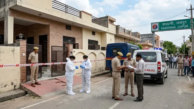 जयपुर में चार हत्याओं से सनसनी, पत्नी और तीन बेटियों की हत्या; पति की तलाश जारी. जयपुर में चार हत्याओं से सनसनी, पत्नी और तीन बेटियों की हत्या; पति की तलाश जारी.