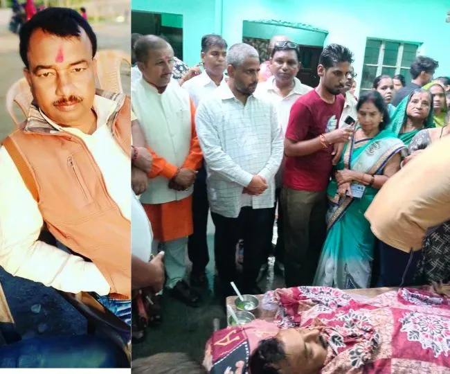 bhagalpur bjp leader uma bhushan tanti shot dead during ganesh puja collection (2)