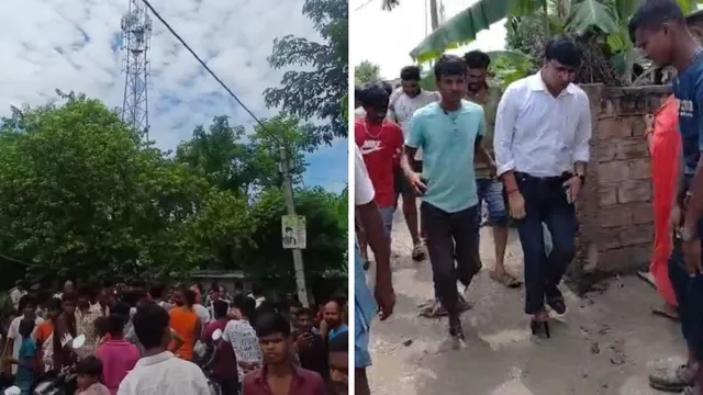 मुजफ्फरपुर में जर्जर सड़क से परेशान युवक टावर पर चढ़ा, बीडीओ ने कीचड़ में पहुंकर दिया आश्वासन