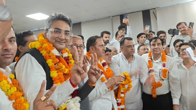 रेवाड़ी बार एसोसिएशन के प्रधान बने सौरभ राव, विश्वामित्र यादव को 407 वोट से दी मात
