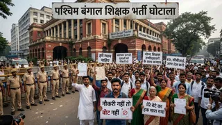 पश्चिम बंगाल शिक्षक भर्ती घोटाला। (यह तस्वीर एआई द्वारा बनाई गई है)