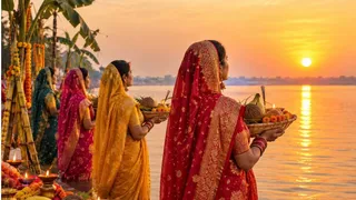 छठ पूजा के गीतों में छलकती है छठी मैया के लिए भक्ति (AI Generated Image)