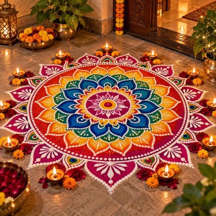 Ganesha Rangoli patterns