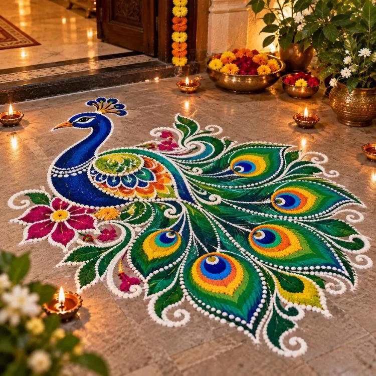 Quick Rangoli designs for Ganesh Chaturthi