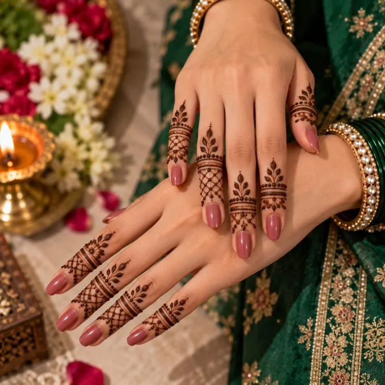 Shagun mehndi for Hartalika Teej