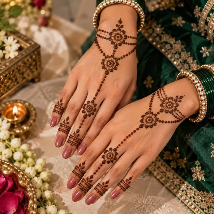 Simple Teej henna designs