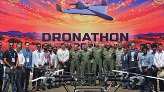 भारतीय वायुसेना ने पोखरण में 'ड्रोनाथॉन-2026' का आयोजन किया, फोटो क्रेडिट - ANI