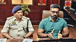 ऊना में पत्रकार वार्ता करते डीसी जतिन लाल और एसपी अजय राणा। जागरण