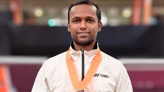पुरुष एकल के फाइनल मुकाबले में जमशेदपुर (झारखंड) का प्रतिनिधित्व कर रहे उमेश विक्रम कुमार ने बढ़ाया देश का मान।