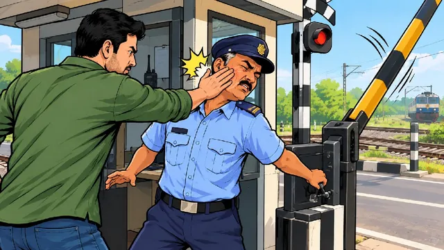 गम्हरिया-बिरराजपुर रेलवे ट्रैक पर रंगबाजी: ट्रेन आने से ठीक पहले गेटमैन से मारपीट कर खुलवाया फाटक