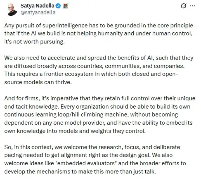 satya nadela post
