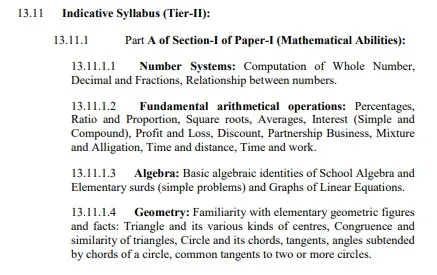 ssc cgl tier 2 syllabus 1