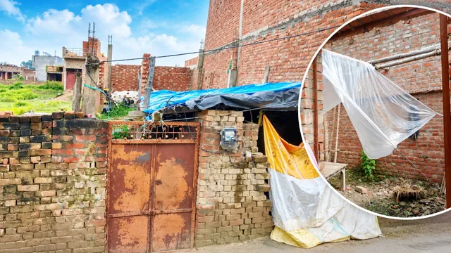 शाहजहांपुर: पक्के मकान का सपना पड़ा अधूरा, पहली किस्त के बाद अटकी दूसरी, पन्नी के सहारे रहने को मजबूर गरीब
