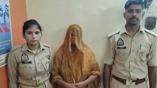 पति की हत्या के आरोप में गिरफ्तार पत्नी।