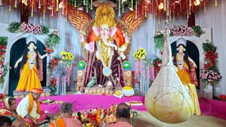 भारत-नेपाल सीमा पर सीतामढ़ी के सुरसंड में सात दिवसीय गणेश पूजनोत्सव शुरू।