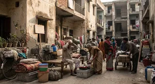 मंदिर मार्ग स्थित वाल्मीकि सदन परिसर के क्वार्टरों को असुरक्षित घोषित किया गया। (एआई जेनरेटेड इमेज)