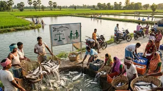 तालाबों से खिल रही बांका की अर्थव्यवस्था (एआई जेनरेटेड तस्वीर)
