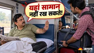 क्या ट्रेन में सामान रखने को लेकर आपका भी होता है झगड़ा? (Image Source: AI-Generated)