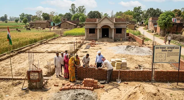 यूपी की 75 ग्राम पंचायतों में 6.39 करोड़ से बनेंगे अन्नपूर्णा भवन, निर्माण के लिए जमीनें भी हुईं चिह्नित
