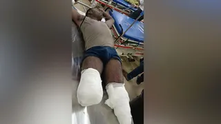 घायल मजदूर