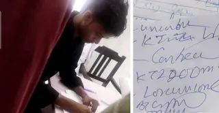 मरीज को दवा लिखता ड्राइवर। वीडियो ग्रैब