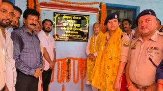 कोटला पुलिस थाने का उद्घाटन करते कृषि मंत्री चंद्र कुमार व एसपी नूरपुर इल्मा अफरोज। जागरण