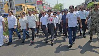ऊना में एंटी चिट्टा वाॅकथॉन में शामिल मुख्यमंत्री सुखविन्द्र सिंह सुक्खू। जागरण