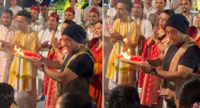 गणपति पूजा के दौरान Salman Khan से हुई गलती, अर्पिता ने टोका तो मासूमियत से हंस दिए भाईजान; वायरल हुआ वीडियो