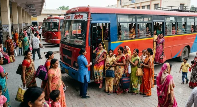 इटावा रोडवेज में 15 दिनों में 15000 से ज्यादा महिलाओं ने की मुफ्त बस यात्रा, 3300000 रुपये का किराया माफ