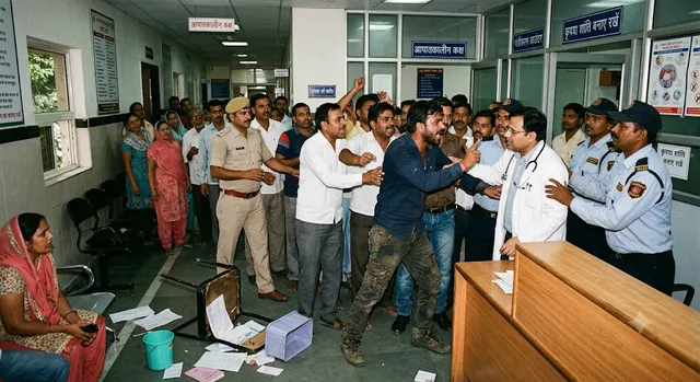 हापुड़ में मरीज की मौत के बाद अस्पताल में परिजनों का हंगामा, डॉक्टर से मारपीट और तोड़फोड़ का वीडियो वायरल
