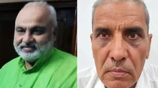 भाजपा विधायक जगमोहन आनंद और रिटायर्ड प्रिंसिपल ईश्वर सिंह (फाइल)