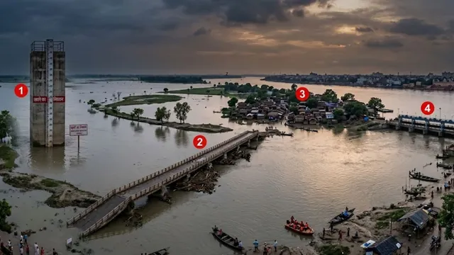 पटना में पुनपुन और गंगा के जलस्तर में गिरावट जारी, पर 4 स्थानों पर अब भी खतरे के निशान से ऊपर