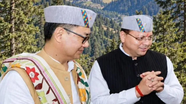 केंद्रीय मंत्री किरेन रिजिजू ने सीएम धामी के साथ शेयर की तस्वीर, लिखा 'दो पहाड़ी भाई'
