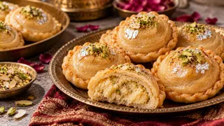 घर पर बनाएं बाराबंकी की मशहूर 'चंद्रकला' (Image Source: AI-Generated)