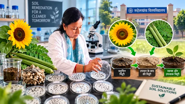 सूरजमुखी और सहजन का अनोखा कमाल: रुहेलखंड विवि की शोधार्थी ने खोजा मिट्टी को शुद्ध करने का सीक्रेट फॉर्मूला

