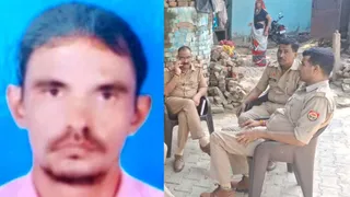 लालाराम का फाइल फाेटो, मौके पर मौजूद पुलिस