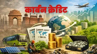 दिल्ली सरकार ने कार्बन क्रेडिट से कमाई का प्लान बनाया। फोटो: एआई