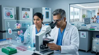 ऑटिज्म में स्टेम सेल थेरेपी पर प्रतिबंध (यह तस्वीर AI द्वारा जनरेट की गई है।)