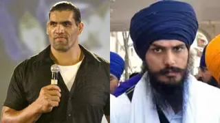 द ग्रेट खली और सांसद अमृतपाल सिंह।