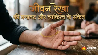 जीवन रेखा की बनावट। (Picture Credit- AI Generated)