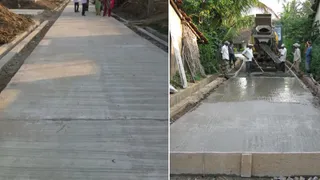 सड़क बनने के बाद इंटरलाक टाइल लगाने का काम धीमा (फाइल फोटो)