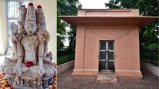 विष्णु चतुष्टिका में विराजित कृष्णवंश की अद्भुत मूर्ति। (फोटो- जागरण)