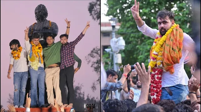 नंगे पैर लड़ी लड़ाई, जीत के बाद पहनी चप्पल... DUSU चुनाव में कंडक्टर के बेटे का कमाल
