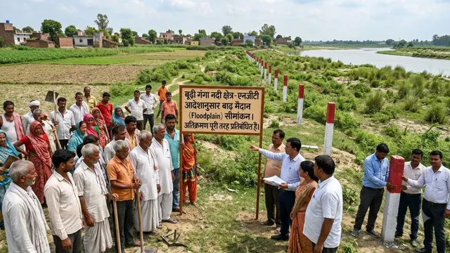 बूढ़ी गंगा को मिला न्याय: बाढ़ मैदान पर काटे गए 43 गांवों के पट्टे होंगे निरस्त, अतिक्रमण पर रोक
