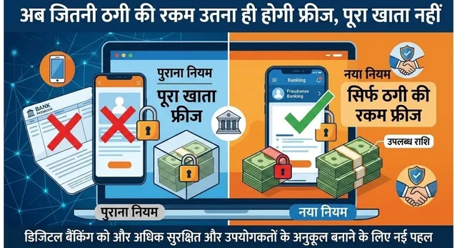 RBI का नया निर्देश: अब जितनी ठगी की रकम उतना ही होगी फ्रीज, पूरा खाता नहीं