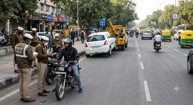 दिल्ली में ट्रैफिक नियम तोड़ने वालों पर पुलिस का एक्शन, 14-20 सितंबर तक 7534 चालान कटे