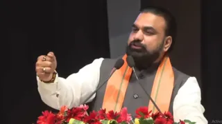 लवकुश सम्मान समारोह में बोलते सीएम सम्राट चौधरी।