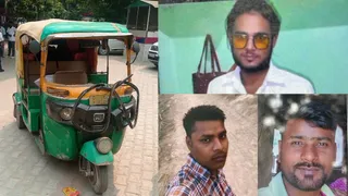 हादसा में उमेश (चश्मे में ), प्रवीण (चेक शर्ट में) और अनूप की मौत हो गई। फोटो: सांकेतिक
