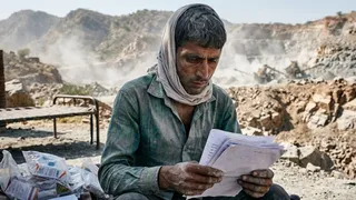 अरावली की खदानों में सिलिकोसिस का कहर (यह तस्वीर AI द्वारा जनरेट की गई है।)